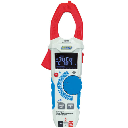 MT767 600A AC/DC TRMS BT Clamp Meter & Thermometer, CAT IV 600V