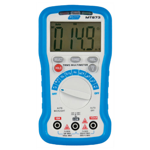 MT873 600V AC/DC TRMS Compact Multimeter, CAT III 300V