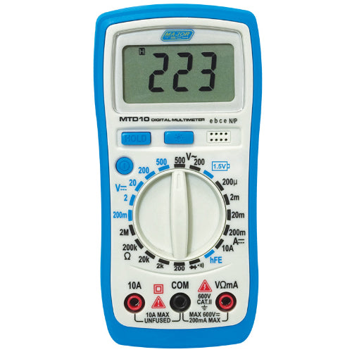 MTD10 600V AC/DC Compact Multimeter, CAT III 300V