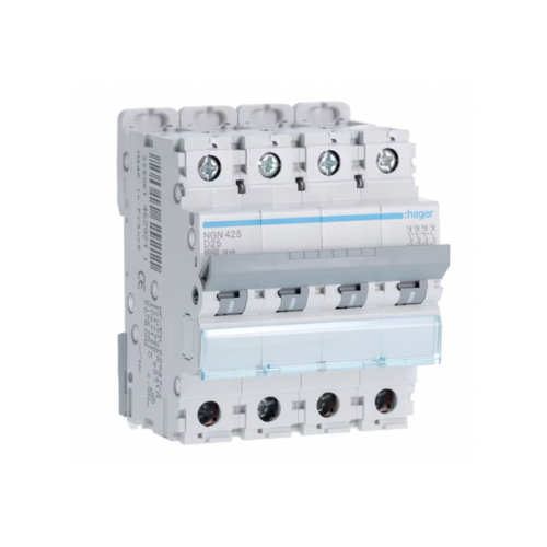 NGN425 25A 4P 10KA D CURVE BREAKER - Online Electrical