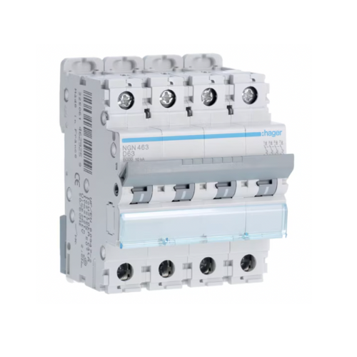 NGN463 63A 4P 10KA D CURVE BREAKER - Online Electrical