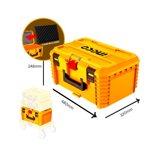 PBXS103 Stackable Toolbox 480X320X248MM 25KG P/CLIP