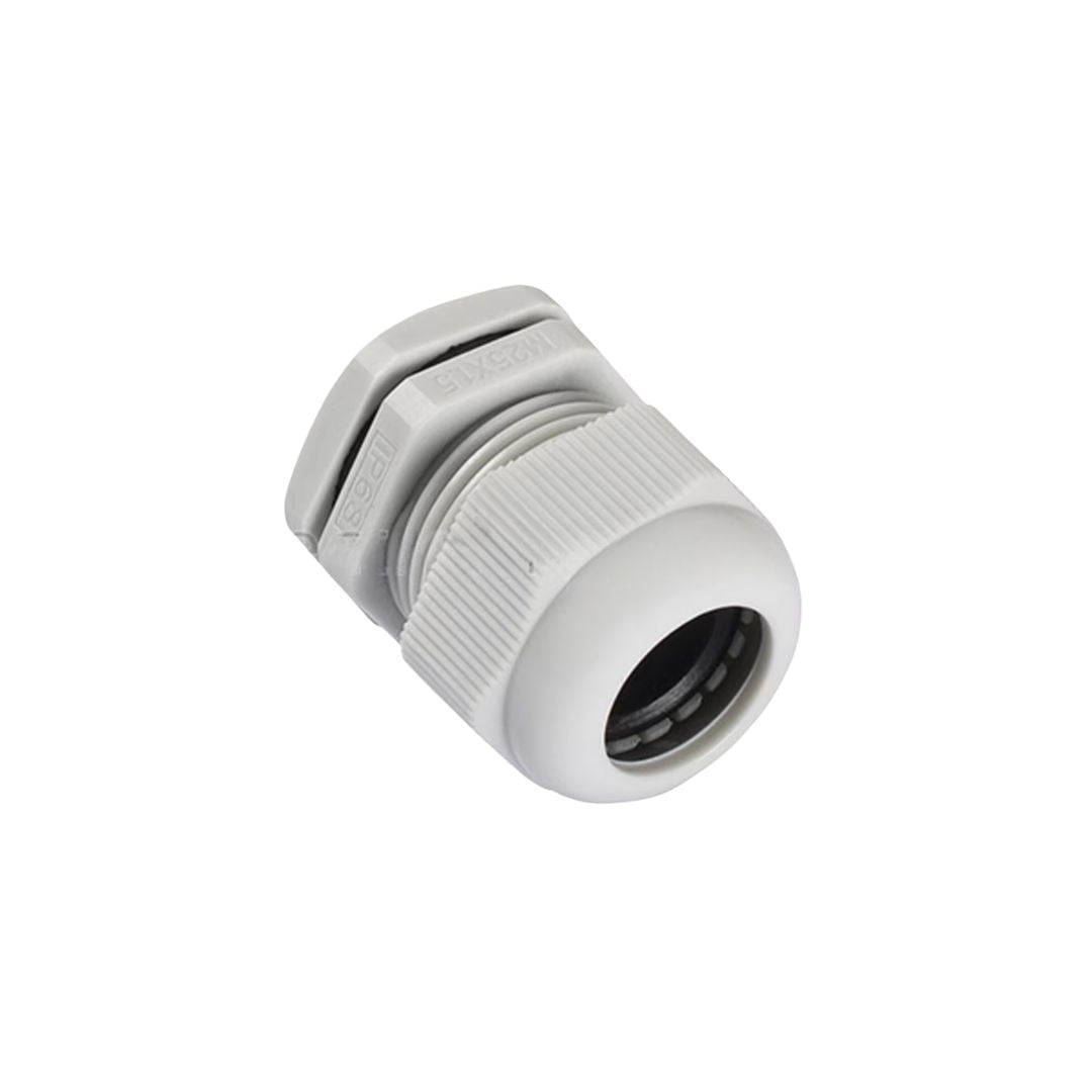 PMGB16-7 16MM Grey PVC Compression Gland c/w Locknut