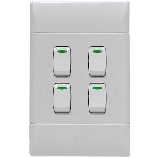 SUL125 4Lever 2Way 16A Light Switches Ultra Range 2X4