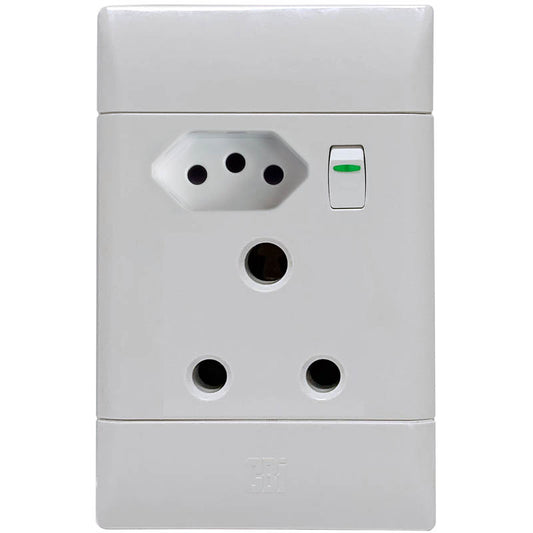 SUP681 16A 2x4 Combination Socket Outlet Vertical