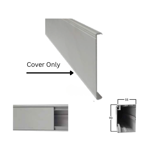 P802 Single Compartment Power Skirting Cover Only Per 2.4mtr Length - Various colours