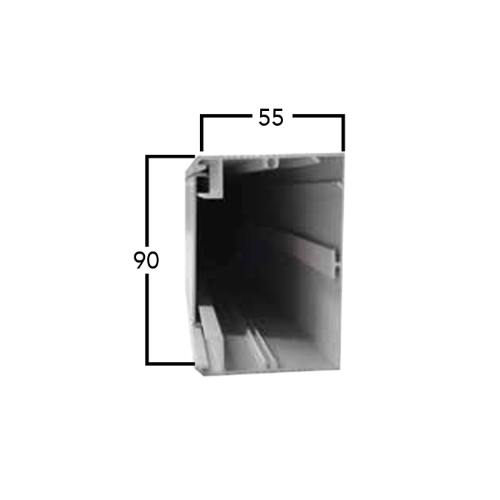 P802 Single Compartment Power Skirting Per 2.4mtr Length - Various colours