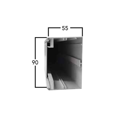 P802 Single Compartment Power Skirting Per 2.4mtr Length - Various colours
