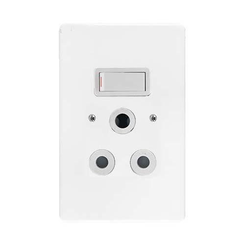 Single Switch Socket + Cover 2X4 Vertical Crabtree - Online Electrical