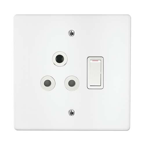 Single Switch Socket + Cover 4X4 Crabtree 18050/101 - Online Electrical