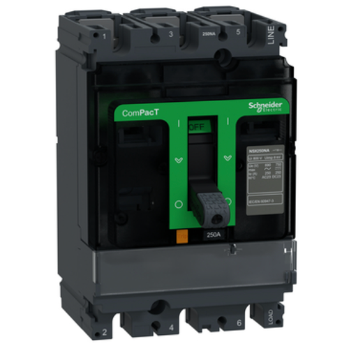 Switch disconnector ComPacT NSX250NA. 3 poles. 250A. AC22A. AC23A