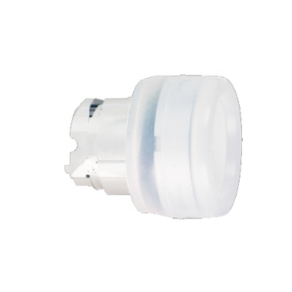 Harmony XB4. Push button head. metal. projecting. white. Ø22. spring return. booted. unmarked