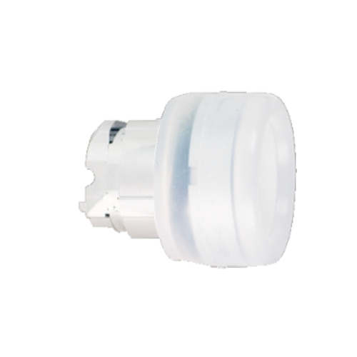 Harmony XB4. Push button head. metal. projecting. white. Ø22. spring return. booted. unmarked
