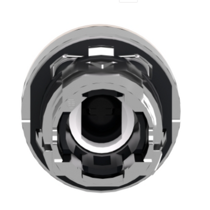 Harmony XB4. Illuminated push button head. metal. flush. orange. Ø22. spring return. plain lens integral LED